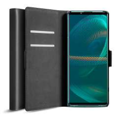Olixar Genuine Leather Sony Xperia 5 III Wallet Case - Black
