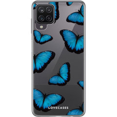 LoveCases Samsung Galaxy A12 Gel Case - Blue Butterfly