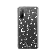 LoveCases Sony Xperia 10 III Gel Case - White Stars and Moons