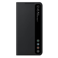 Official Samsung Smart Clear View Cover Dark Grey Case - For Samsung Galaxy S21 FE