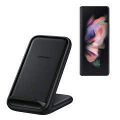 Official Samsung Black Wireless Fast Charging Stand EU Plug 15W - For Samsung Galaxy Z Fold 3
