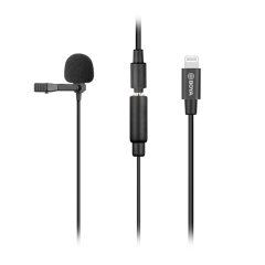 Boya HD Audio Clip-On Microphone For iOS Devices - Black