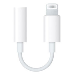 Official Apple iPhone 8 Plus Lightning to 3.5mm Adapter - White