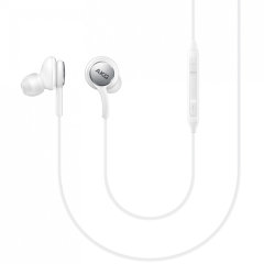 Official Samsung White Tuned By AKG Wired Earphones with Microphone - For Samsung Galaxy S21 Ultra