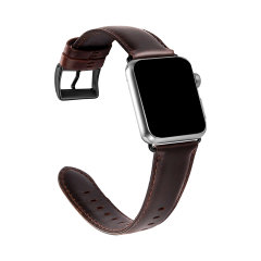 Olixar Apple Watch Series 7 45mm Genuine Leather Strap - Brown