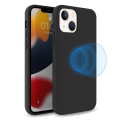 Olixar MagSafe Compatible iPhone 13 mini Soft Silicone Case - Black