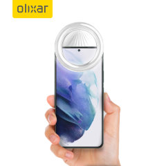 Olixar Samsung Galaxy S22 Clip-On Selfie Ring LED Light - White