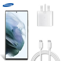 Official Samsung Galaxy S22 Ultra 25W Wall Charger & USB-C to C Cable