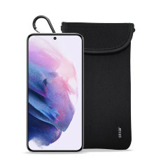 Olixar Black Neoprene Pouch with Card Slot - For Samsung Galaxy S22 Plus