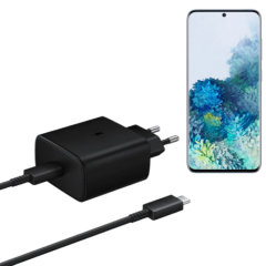 Official Samsung Black PD 45W Fast Wall Charger EU Plug - For Samsung Galaxy S21 FE