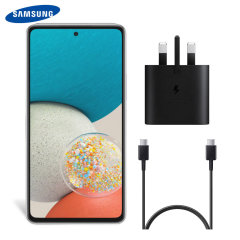 Official Samsung 25W UK Black Wall Charger & 1m USB-C Cable - For Samsung Galaxy A53 5G