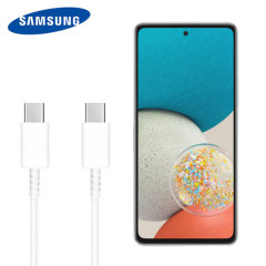 Official Samsung Galaxy A53 PD USB-C to USB-C Cable - 1m - White