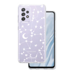 LoveCases Samsung Galaxy A53 Gel Case - White Stars And Moons