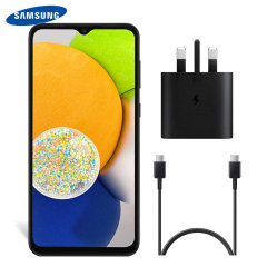 Official Samsung Galaxy A03 25W UK Wall Charger & 1m USB-C Cable
