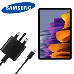 Official Samsung Black 45W Super Fast Wall Charger & 1m USB-C to C Cable - For Samsung Galaxy Tab S8 Ultra