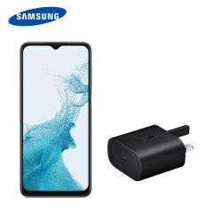 Official Samsung 25W PD USB-C Black Wall Charger With UK Plug - For Samsung Galaxy A23 5G