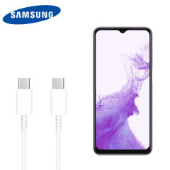 Official Samsung Galaxy A23 4G USB-C to USB-C PD Cable - 1m - White