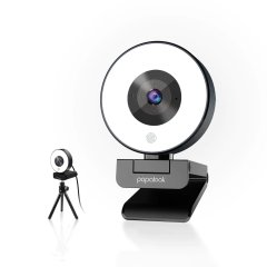 Papalook 1080P Full HD Webcam With Ring Light