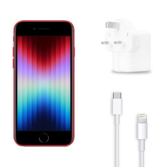Official Apple 30W Fast Charger & 1m Cable Bundle - For iPhone SE 2022