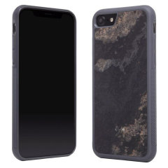 Woodcessories Real Slate Stone Protective Bumper Case - For iPhone SE 2020