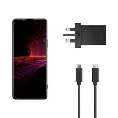Official Sony Black 30W Fast Mains Charger and 1M USB-C Cable - For Sony Xperia 1 IV