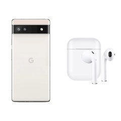 FX True Wireless White Earphones With Microphone - For Google Pixel 6a