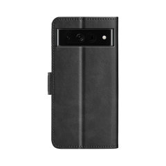 Olixar Black Leather-Style Wallet Stand Case - For Google Pixel 7 Pro