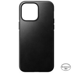 Nomad Horween Leather Black Protective Case - For iPhone 14 Pro Max