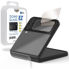 Whitestone Dome 2 Pack EZ Glass Front Screen Protector + Hinge Cover Film - For Samsung Galaxy Z Flip4