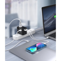 Choetech Universal 65W PD GaN Travel Charging Adapter With 2 USB-C Ports - Black