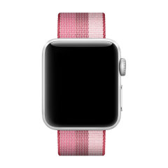 Olixar Berry Pink Nylon Fabric Sports Loop - For Apple Watch Series 7 41mm