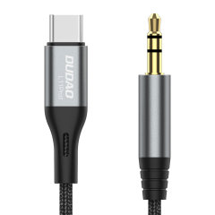 Dudao USB-C To 3.5mm Black/Grey 1m Aux Audio Cable