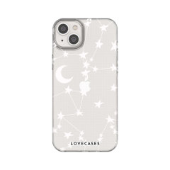 LoveCases White Stars and Moons Gel Case - For iPhone 14 Max