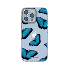 LoveCases Blue Butterfly Gel Case - For iPhone 14 Pro Max