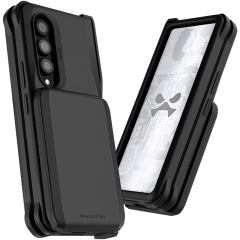 Ghostek Exec Black Leather Cardholder Case with Hinge Protection - For Samsung Galaxy Z Fold4