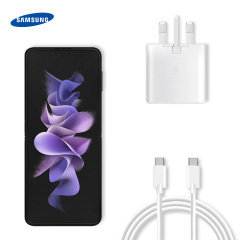 Official Samsung 25W White UK Mains Charger & 1m USB-C Cable - For Samsung Z Fold4