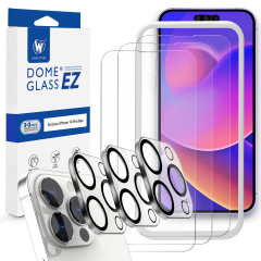 Whitestone Dome EZ Glass Screen and Camera Protector Triple Pack with Installation Jig  - For iPhone 14 Pro Max
