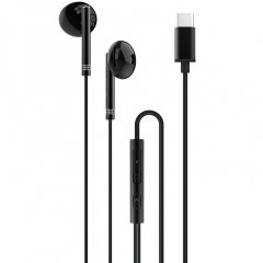 XO USB Type-C Wired Earphones - Black