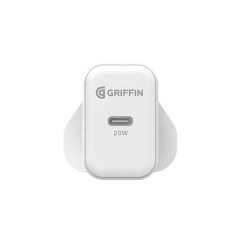 Griffin White PowerBlock 20W USB-C Power Delivery Mains Charger - For iPhone 13