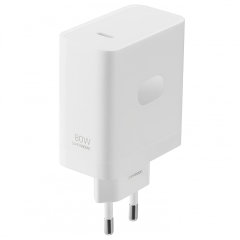 Official OnePlus 80W White GaN USB-C EU Plug Wall Charger - For OnePlus 3T