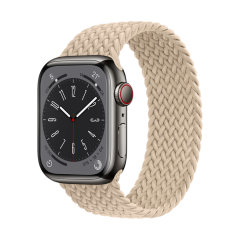 Olixar Beige Small Braided Solo Loop - For Apple Watch 38mm