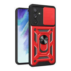 Olixar Red Privacy Case with Stand & Screen Protector - For Samsung Galaxy A14