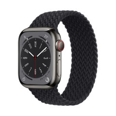 Olixar Black Medium Braided Solo Loop - Apple Watch Series 3 38mm