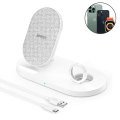 Anker 7.5W White PowerWave 2 In 1 Qi Wireless Charging Stand