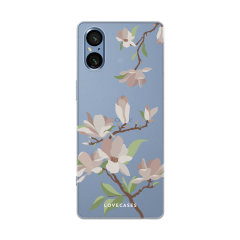 LoveCases White Cherry Blossom Gel Case - For Sony Xperia 5 V