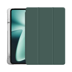 Olixar Dark Green Leather-Style Case with Pencil Holder - For OnePlus Pad