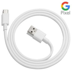 Official Google 1m White USB-A to USB-C Cable - For Google Pixel Fold