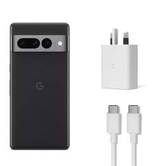 Official Google White 30W USB-C Fast Charger and Cable UK - For Google Pixel 7a