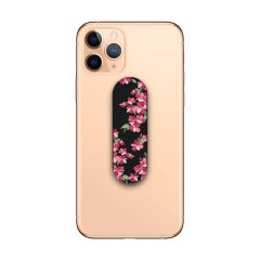 Lovecases Cherry Blossom Black Phone Loop and Stand