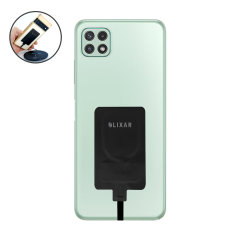 Olixar Black Ultra-Thin USB-C 10W Wireless Charger Adapter - For Samsung Galaxy A22 5G
